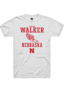 Meghan Walker White Nebraska Cornhuskers NIL Sport Icon Short Sleeve T Shirt