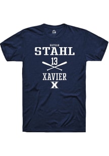 Nathan Stahl  Xavier Musketeers Navy Blue Rally NIL Sport Icon Short Sleeve T Shirt