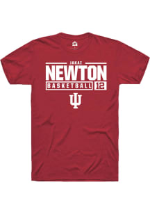 Jakai Newton  Indiana Hoosiers Red Rally NIL Stacked Box Short Sleeve T Shirt