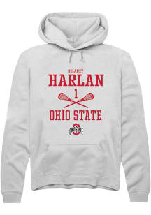 Delaney Harlan Rally Mens White Ohio State Buckeyes NIL Sport Icon Hooded Sweatshirt