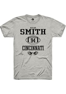 Keilan Smith  Cincinnati Bearcats Ash Rally NIL Sport Icon Short Sleeve T Shirt