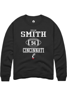 Keilan Smith  Rally Cincinnati Bearcats Mens Black NIL Sport Icon Long Sleeve Crew Sweatshirt
