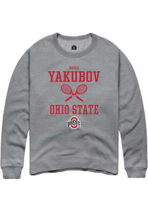 Reece Yakubov  Rally Ohio State Buckeyes Mens Graphite NIL Sport Icon Long Sleeve Crew Sweatshir..