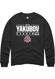 Reece Yakubov  Rally Ohio State Buckeyes Mens Black NIL Stacked Box Long Sleeve Crew Sweatshirt