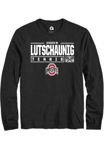 Andrew Lutschaunig  Ohio State Buckeyes Black Rally NIL Stacked Box Long Sleeve T Shirt