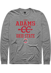 Colby Adams  Ohio State Buckeyes Graphite Rally NIL Sport Icon Long Sleeve T Shirt