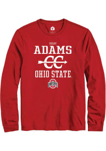 Colby Adams  Ohio State Buckeyes Red Rally NIL Sport Icon Long Sleeve T Shirt