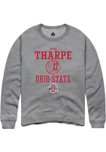 Tyler Tharpe  Rally Ohio State Buckeyes Mens Graphite NIL Sport Icon Long Sleeve Crew Sweatshirt