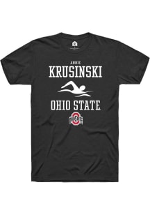 Annie Krusinski  Ohio State Buckeyes Black Rally NIL Sport Icon Short Sleeve T Shirt