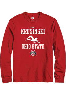 Annie Krusinski  Ohio State Buckeyes Red Rally NIL Sport Icon Long Sleeve T Shirt