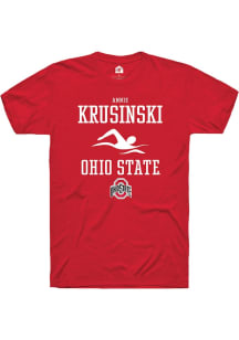 Annie Krusinski  Ohio State Buckeyes Red Rally NIL Sport Icon Short Sleeve T Shirt