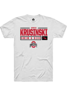 Annie Krusinski  Ohio State Buckeyes White Rally NIL Stacked Box Short Sleeve T Shirt