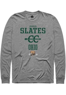 Charles Slates  Ohio Bobcats Graphite Rally NIL Sport Icon Long Sleeve T Shirt