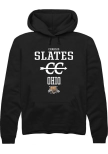 Charles Slates  Rally Ohio Bobcats Mens Black NIL Sport Icon Long Sleeve Hoodie