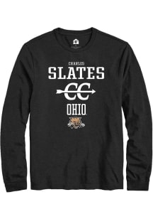 Charles Slates  Ohio Bobcats Black Rally NIL Sport Icon Long Sleeve T Shirt