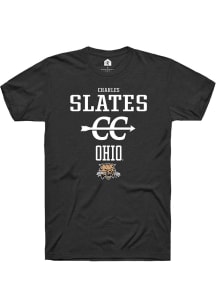 Charles Slates  Ohio Bobcats Black Rally NIL Sport Icon Short Sleeve T Shirt