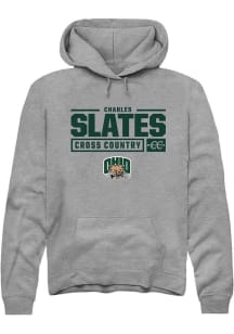 Charles Slates  Rally Ohio Bobcats Mens Graphite NIL Stacked Box Long Sleeve Hoodie