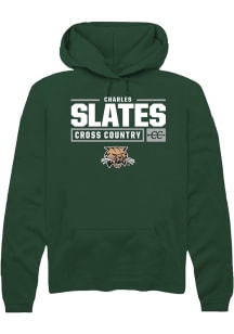 Charles Slates  Rally Ohio Bobcats Mens Green NIL Stacked Box Long Sleeve Hoodie