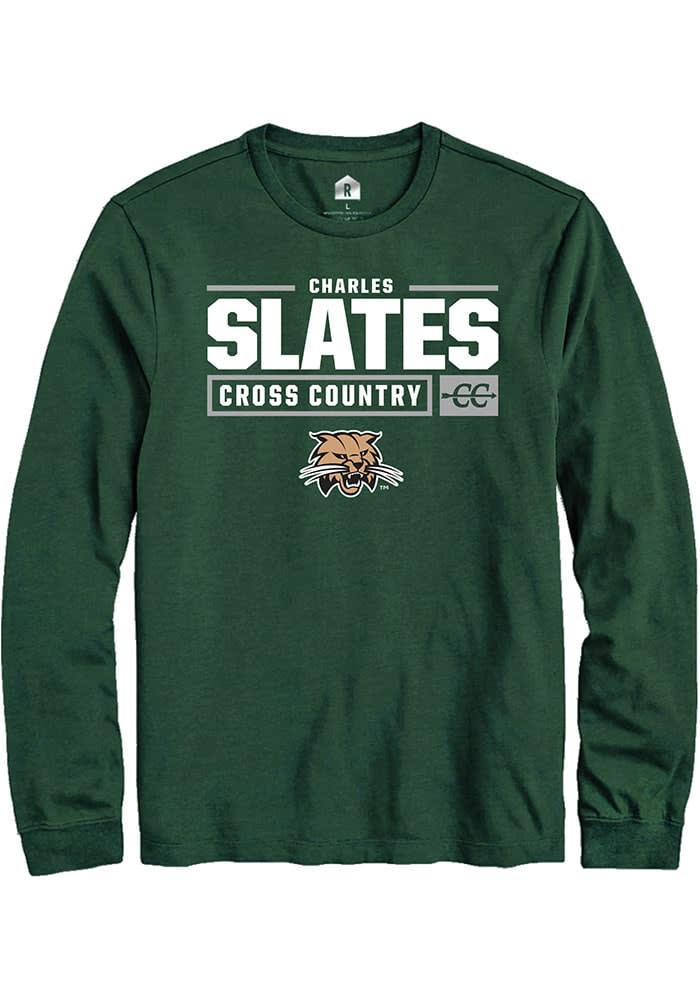 Charles Slates Ohio Bobcats Rally NIL Stacked Box Long Sleeve T Shirt