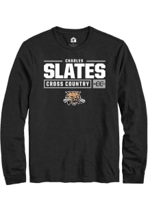 Charles Slates  Ohio Bobcats Black Rally NIL Stacked Box Long Sleeve T Shirt