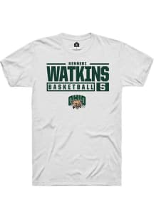 Kennedi Watkins  Ohio Bobcats White Rally NIL Stacked Box Short Sleeve T Shirt