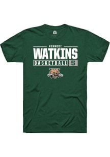 Kennedi Watkins  Ohio Bobcats Green Rally NIL Stacked Box Short Sleeve T Shirt