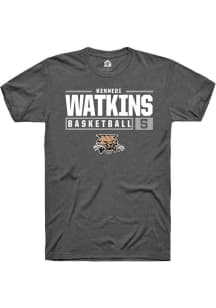 Kennedi Watkins  Ohio Bobcats Dark Grey Rally NIL Stacked Box Short Sleeve T Shirt