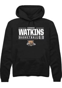 Kennedi Watkins  Rally Ohio Bobcats Mens Black NIL Stacked Box Long Sleeve Hoodie