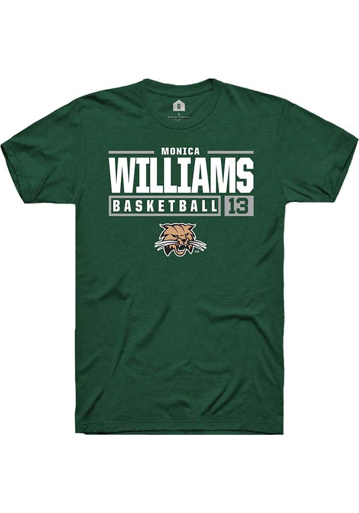 Monica Williams Ohio Bobcats Rally NIL Stacked Box Short Sleeve T Shirt