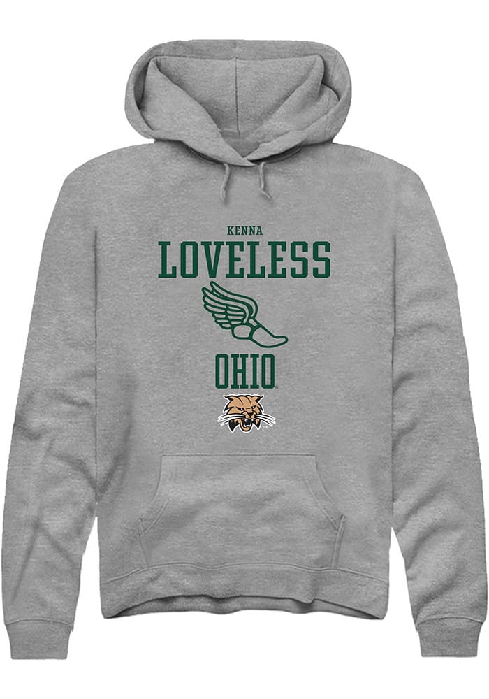 Kenna Loveless  Rally Ohio Bobcats Mens Graphite NIL Sport Icon Long Sleeve Hoodie