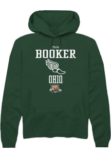 Taja Booker  Rally Ohio Bobcats Mens Green NIL Sport Icon Long Sleeve Hoodie