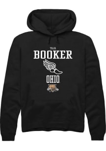 Taja Booker  Rally Ohio Bobcats Mens Black NIL Sport Icon Long Sleeve Hoodie