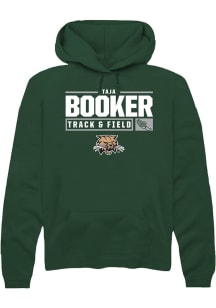 Taja Booker  Rally Ohio Bobcats Mens Green NIL Stacked Box Long Sleeve Hoodie