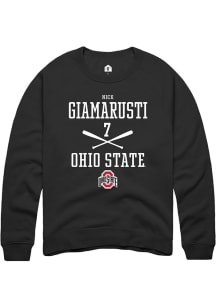 Nick Giamarusti  Rally Ohio State Buckeyes Mens Black NIL Sport Icon Long Sleeve Crew Sweatshirt