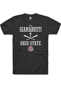 Nick Giamarusti  Ohio State Buckeyes Black Rally NIL Sport Icon Short Sleeve T Shirt