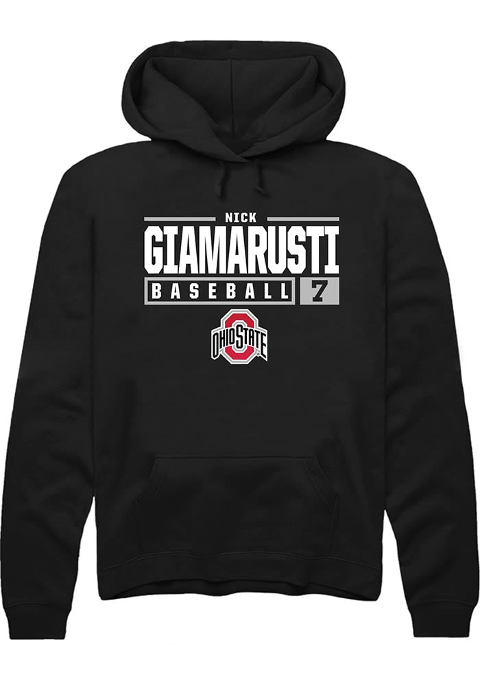 Nick Giamarusti Rally Ohio State Buckeyes Mens NIL Stacked Box Long Sleeve Hoodie