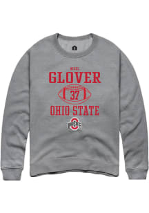 Nigel Glover  Rally Ohio State Buckeyes Mens Grey NIL Sport Icon Long Sleeve Crew Sweatshirt