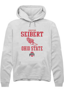 Christian Seibert  Rally Ohio State Buckeyes Mens White NIL Sport Icon Long Sleeve Hoodie