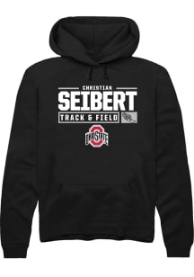 Christian Seibert  Rally Ohio State Buckeyes Mens Black NIL Stacked Box Long Sleeve Hoodie