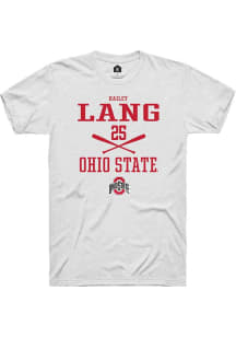 Hailey Lang  Ohio State Buckeyes White Rally NIL Sport Icon Short Sleeve T Shirt