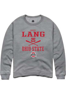 Hailey Lang  Rally Ohio State Buckeyes Mens Graphite NIL Sport Icon Long Sleeve Crew Sweatshirt