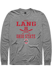 Hailey Lang  Ohio State Buckeyes Graphite Rally NIL Sport Icon Long Sleeve T Shirt