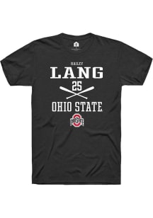 Hailey Lang  Ohio State Buckeyes Black Rally NIL Sport Icon Short Sleeve T Shirt