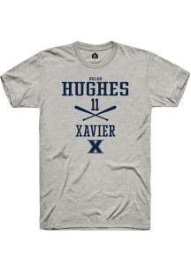 Nolan Hughes  Xavier Musketeers Ash Rally NIL Sport Icon Short Sleeve T Shirt