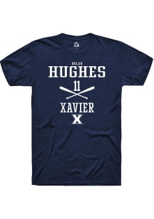 Nolan Hughes  Xavier Musketeers Navy Blue Rally NIL Sport Icon Short Sleeve T Shirt