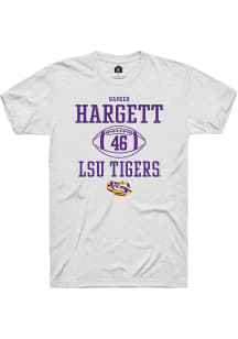 Badger Hargett  LSU Tigers White Rally NIL Sport Icon Short Sleeve T Shirt