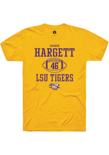 Badger Hargett  LSU Tigers Gold Rally NIL Sport Icon Short Sleeve T Shirt