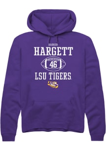 Badger Hargett  Rally LSU Tigers Mens Purple NIL Sport Icon Long Sleeve Hoodie