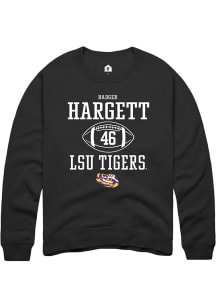Badger Hargett  Rally LSU Tigers Mens Black NIL Sport Icon Long Sleeve Crew Sweatshirt