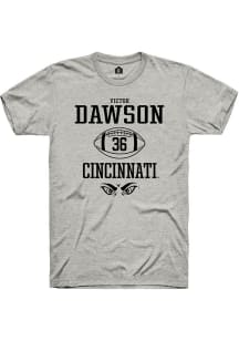 Victor Dawson  Cincinnati Bearcats Ash Rally NIL Sport Icon Short Sleeve T Shirt